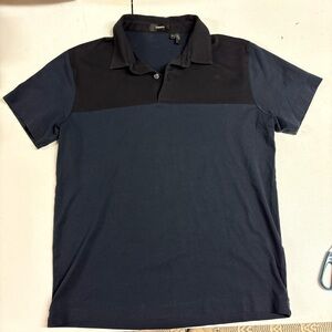 Theory Men's Polo Shirt - Black and Navy